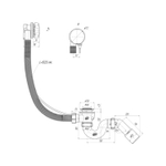 Обвязка на ванну  1 1/2*40 полуавтомат ЕM313  АНИ пласт (мет.хром)