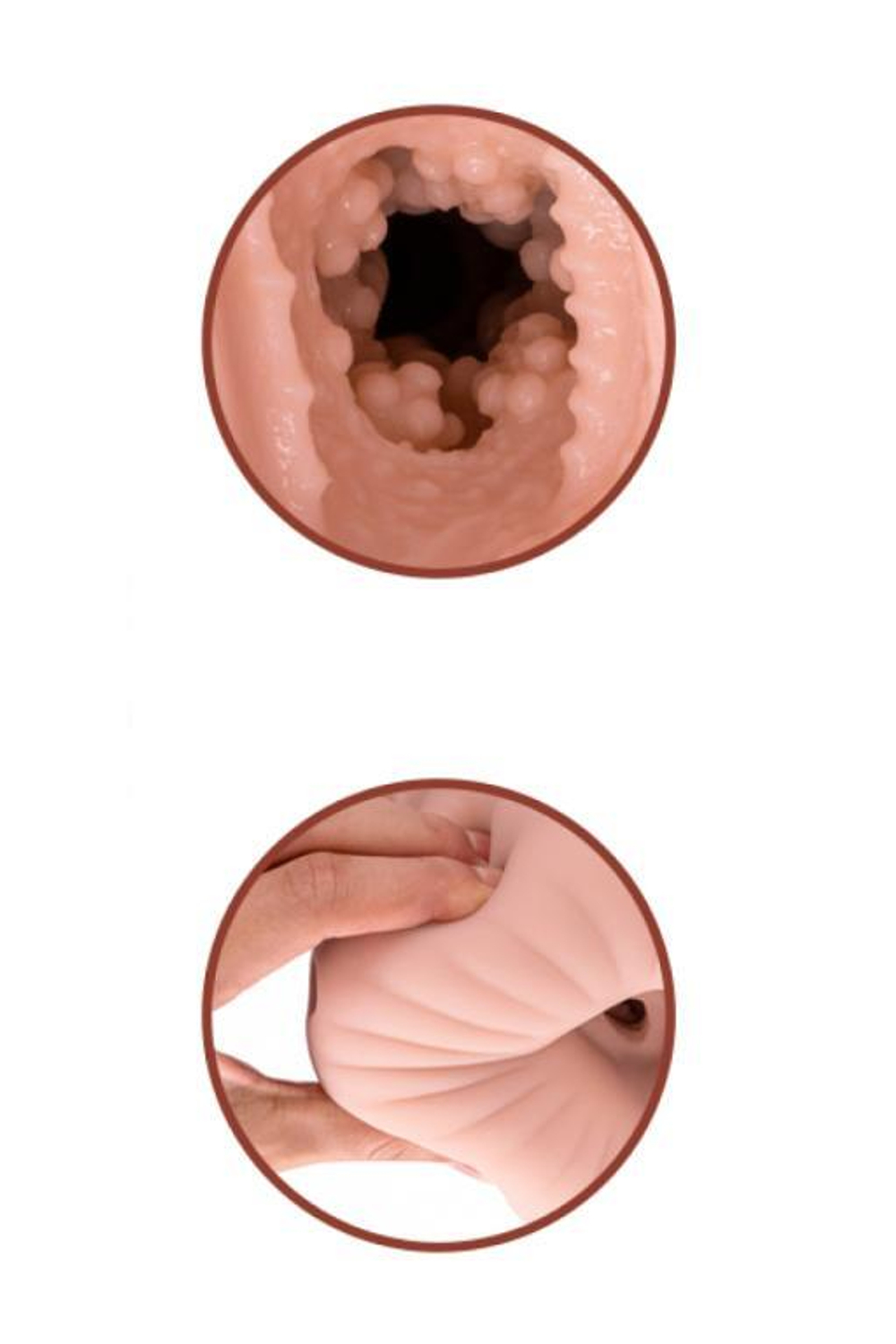 Телесный мастурбатор большого размера с функцией пенетрации (Цвет: телесный)
