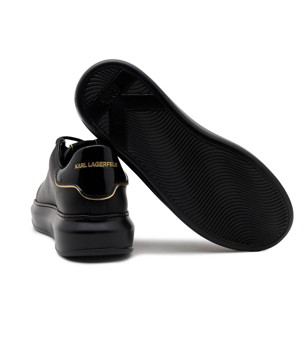 Кожаные кроссовки Karl Lagerfeld - черный(KL52539)