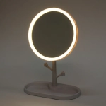 Зеркало настольное с подсветкой на подставке «SVET», цвет белый, USB, 29*5*17см