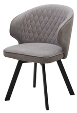 Стул М-City DISAUR Скат (Skat) поворотный на поворотный на 360 градусов, B22 Серый, Велюр, Черный каркас