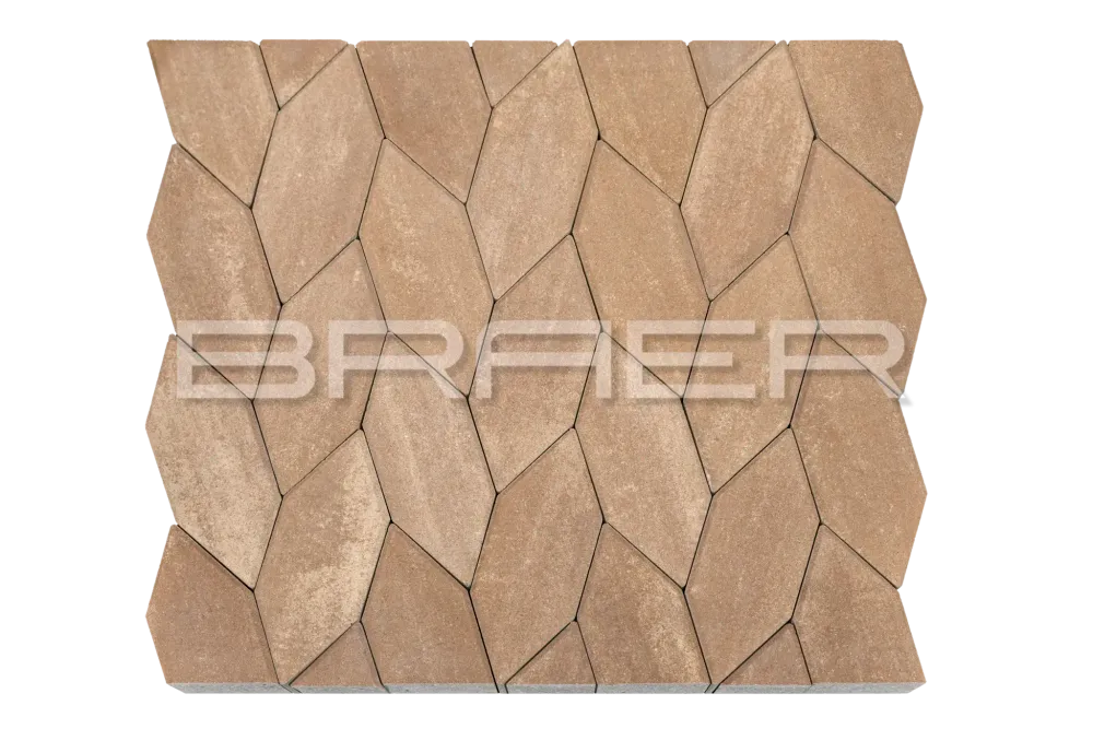 Тротуарная плитка Braer Карат, Color Mix Миндаль, 80 мм