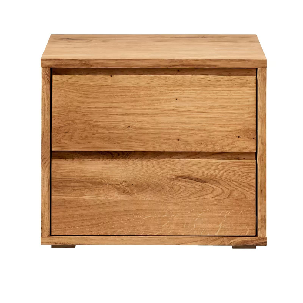 Тумба прикроватная с 2 глубокими ящиками Дольче Вита напольная, из массива дикого дуба