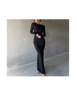 Платье вечернее макси с драпировкой