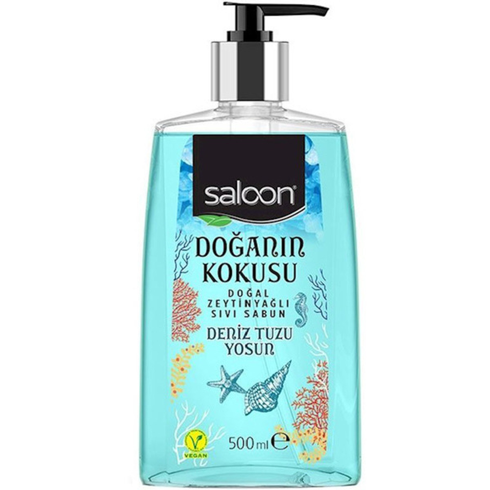ЖИДКОЕ МЫЛО SALOON АРОМАТ ПРИРОДЫ/МОРСКАЯ СОЛЬ И ВОДОРОСЛИ 500 ML