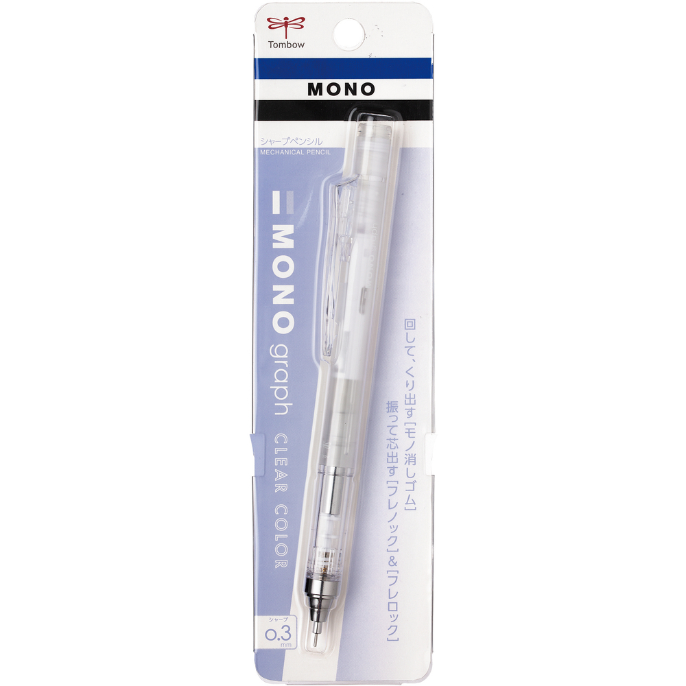 Механический карандаш 0,3 мм Tombow Mono Graph Clear (блистер)