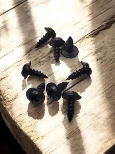 Шуруп - саморез 3*8мм декоративный (цвет - черный) - 20 штук