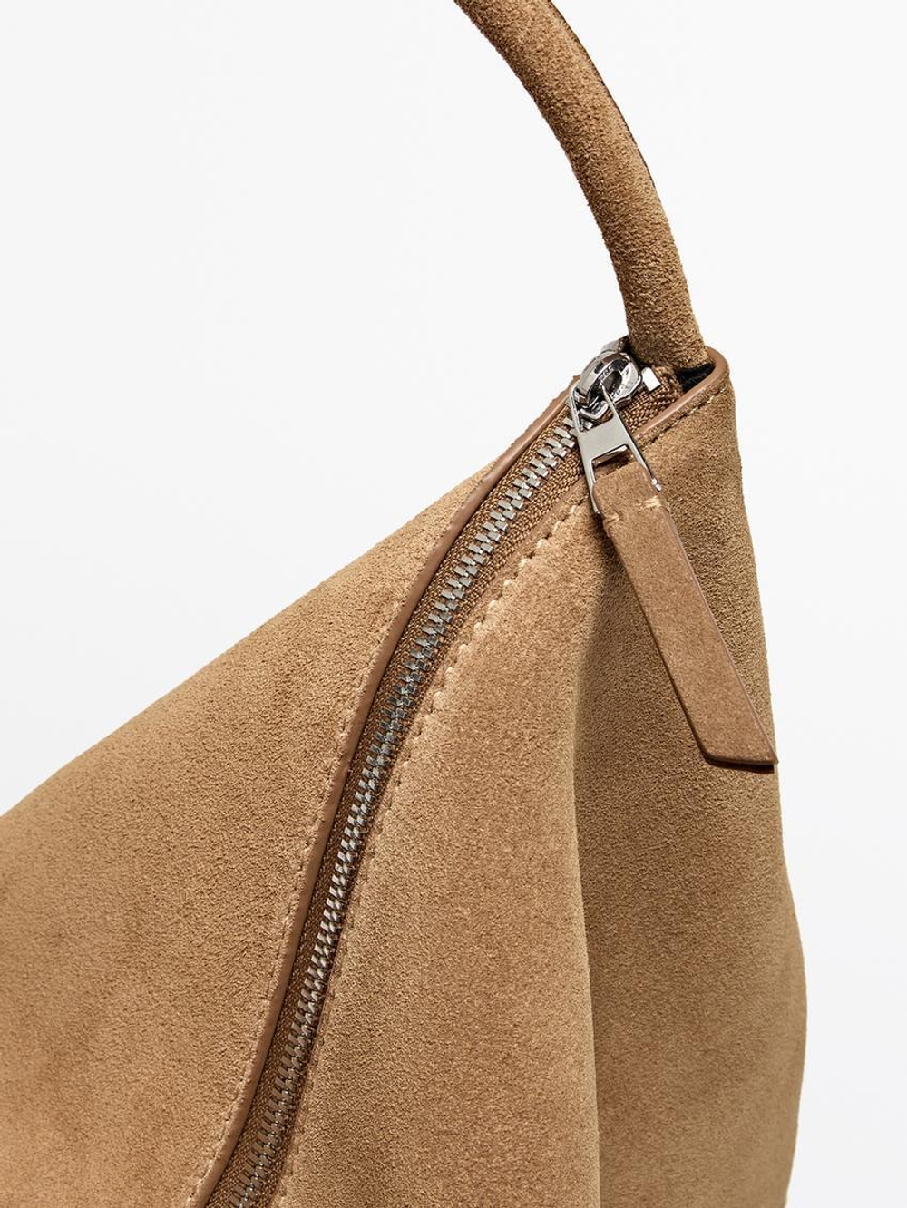 Massimo Dutti Замшевая сумка, песочный