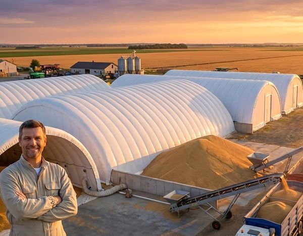 Ангары и силосы для хранения зерна: когда пневмоангар выгоднее