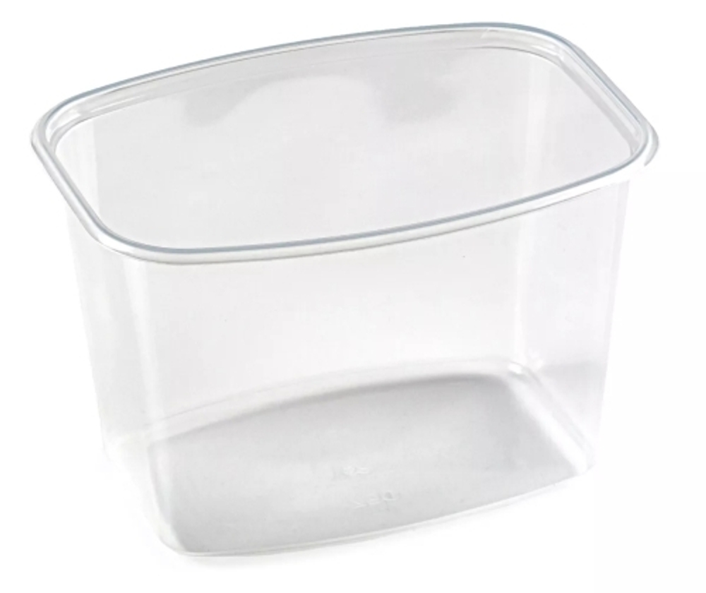 Одноразовые контейнеры 750мл 138х102х90мм ПП без крышки, прозр. (100/1000)