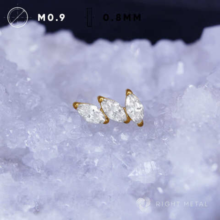 3K Plume Crystal PVD Yellow - Inverted