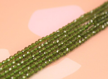 Бусины нить шпинель зеленый 3 мм