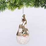 Елочная игрушка "Новогодний лесовичок" 5,5*6*12,5 см, золото (Серпантин)