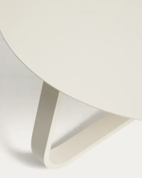 Уличный столик Tamaris из алюминия цвета экрю Ø80 см