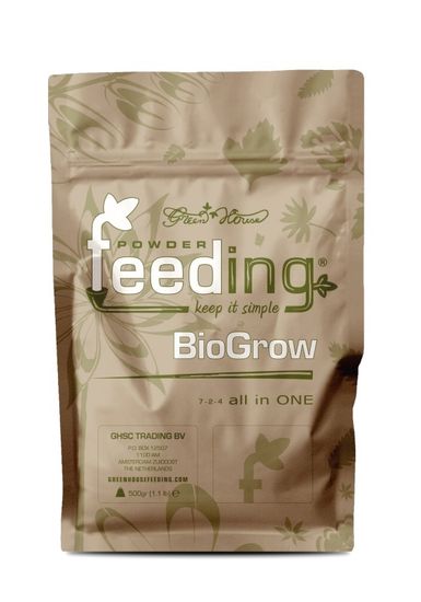Удобрение органическое для стадии вегетации Green House Powder Feeding BioGrow 0,5 кг