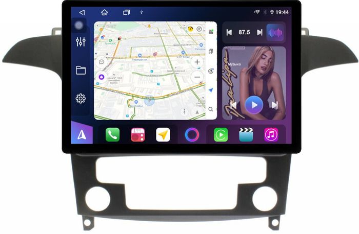 Магнитола для Ford S-Max, Galaxy 2 2006-2015 (климат) - FarCar BX877 монитор 13" 2K QLED на Android 13, Быстрая, CarPlay, 4G SIM-слот