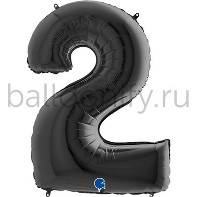 Шар ЦИФРА 2 Black 40" 102 см