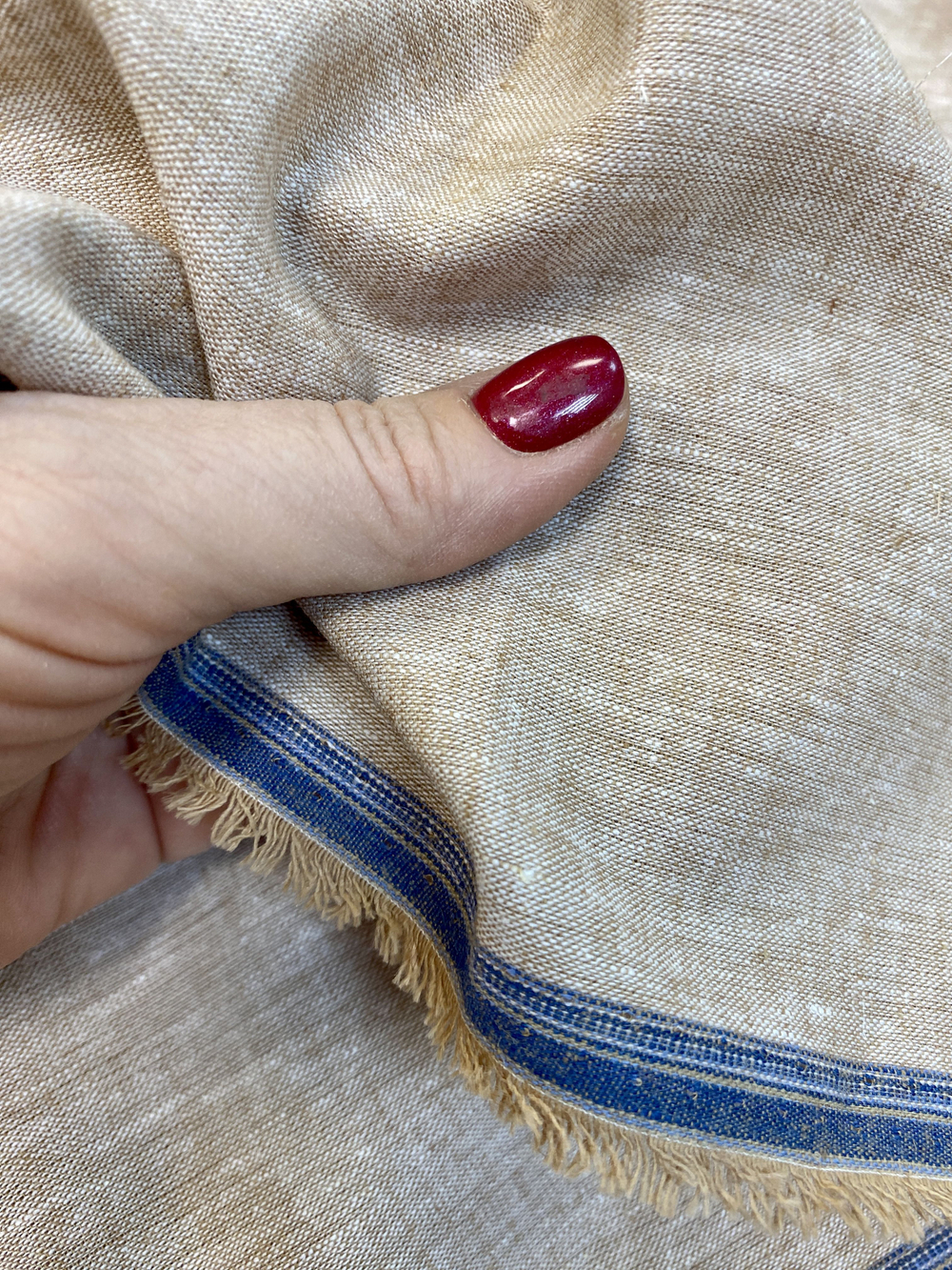 Ткань(Италия) 70% лен 30% хлопок ш-150см отрез 1,3 м