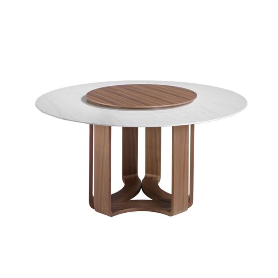 Круглый обеденный стол 1137/DT935 из керамики с мраморной отделкой Испания 