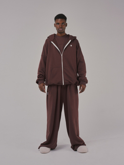 Zip-Up Hoodie LOGO French Roast
