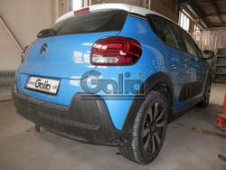 Фаркоп оцинкованный Galia P042A для Peugeot 208 хетчбек 2012-, Citroen C3 2016-(паспорт и сертификат в комплекте)(без электрики)