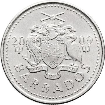 25 центов 2009 Барбадос