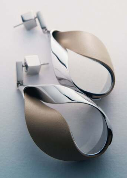 Polène Серьги-подвески Ormé, серо-коричневый