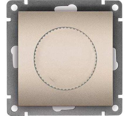 Светорегулятор (Диммер) "UNIVersal" серия "Афина", с/у, 3А, 220В, 500Вт, шампань (еврослот) (HU2311)