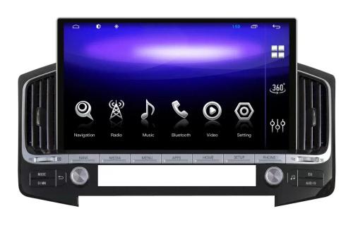 Магнитола для Toyota Land Cruiser 200 2015-2021 (с JBL и 360) - Kuberg KP-T1304 на Android 10, Быстрая, 4G SIM-слот, CarPlay