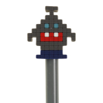 Ручка шарик. 0.7мм. "Pixel" синяя, смен.стержень 125мм, цветн.корп, 4 диз. в ассорт. (Mazari)