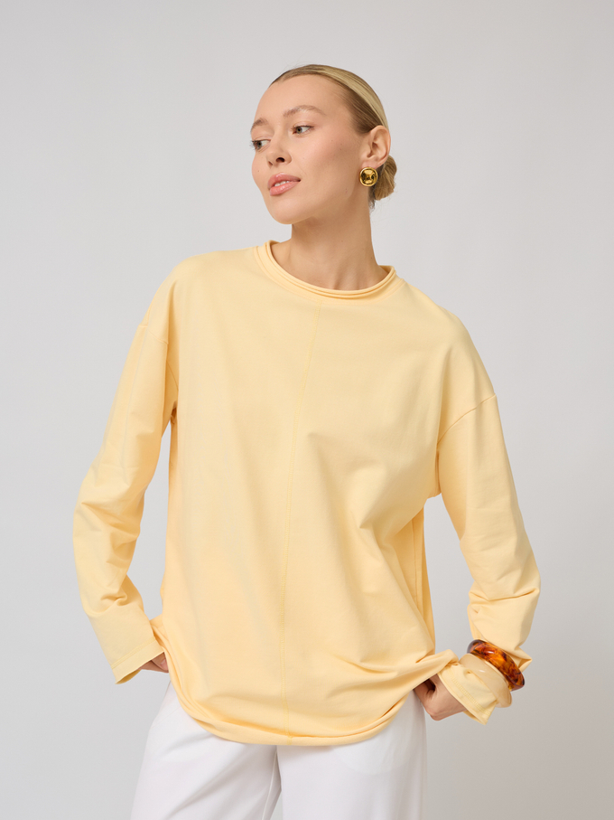 Лонгслив оверсайз из футера