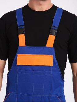 Комбинезон рабочий голубой Великан на лямках