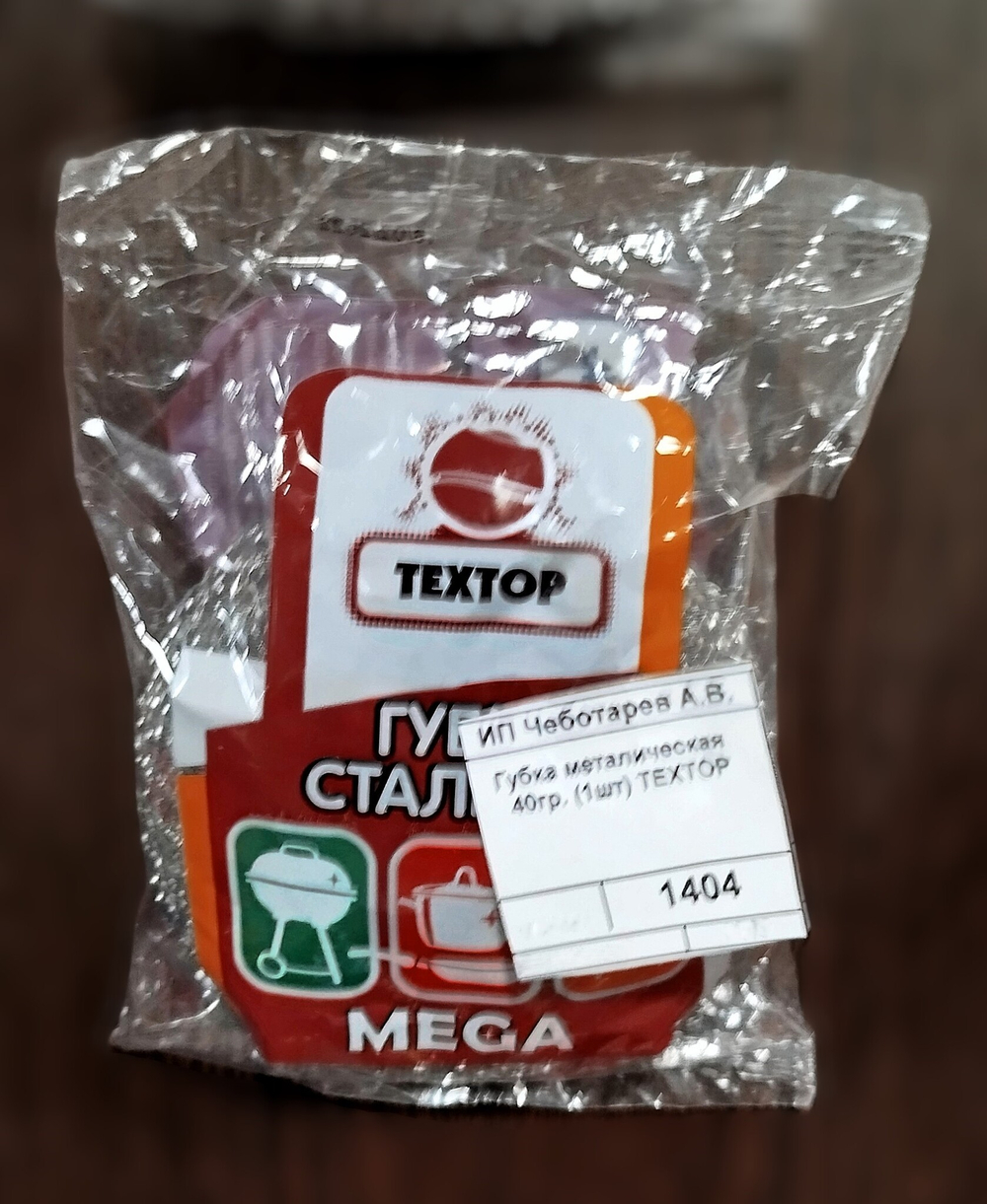 Губка металическая  40гр. (1шт) ТЕХТОР