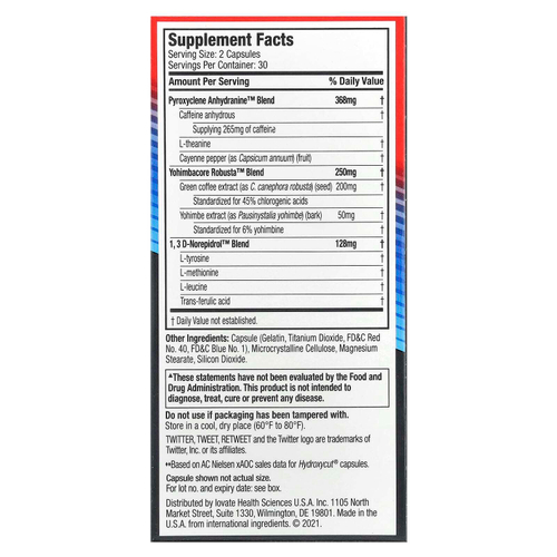 Hydroxycut, Hardcore для снижения веса, 60 капсул с быстрым высвобождением