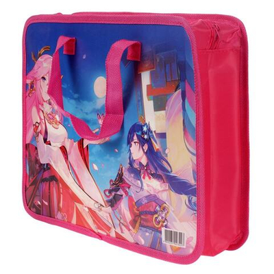 Папка А4 "Аниме 2" пластик, с ручками, ширина 8см