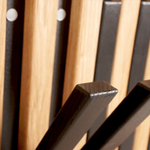 Вешалка деревянная Пиафорте Нигелла Пиафорте Нигелла 1196х631 мм со складными крючками (20 шт) / Вешалка для одежды настенная деревянная из массива дикого дуба и ДСП в прихожую, черный