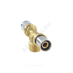 Тройник для МП/PE-X труб латунь пресс Дн 20х1/2"х20 НР RM153 Giacomini RM153Y037