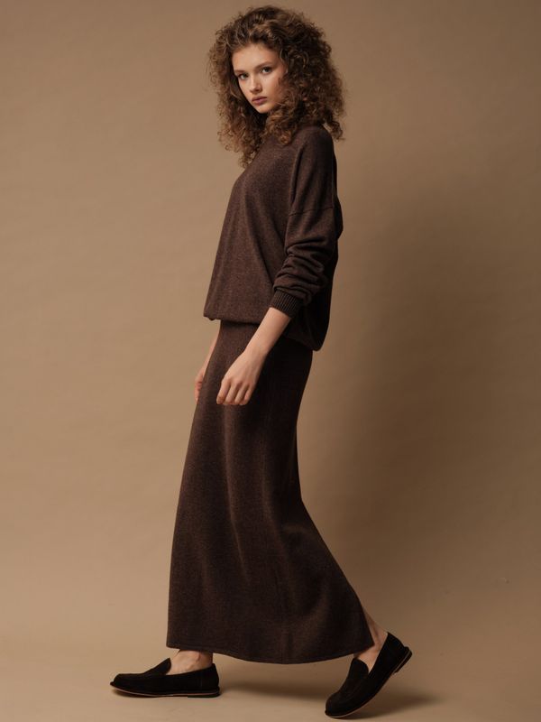 S0423-8100 Юбка женская шоколадный dbr