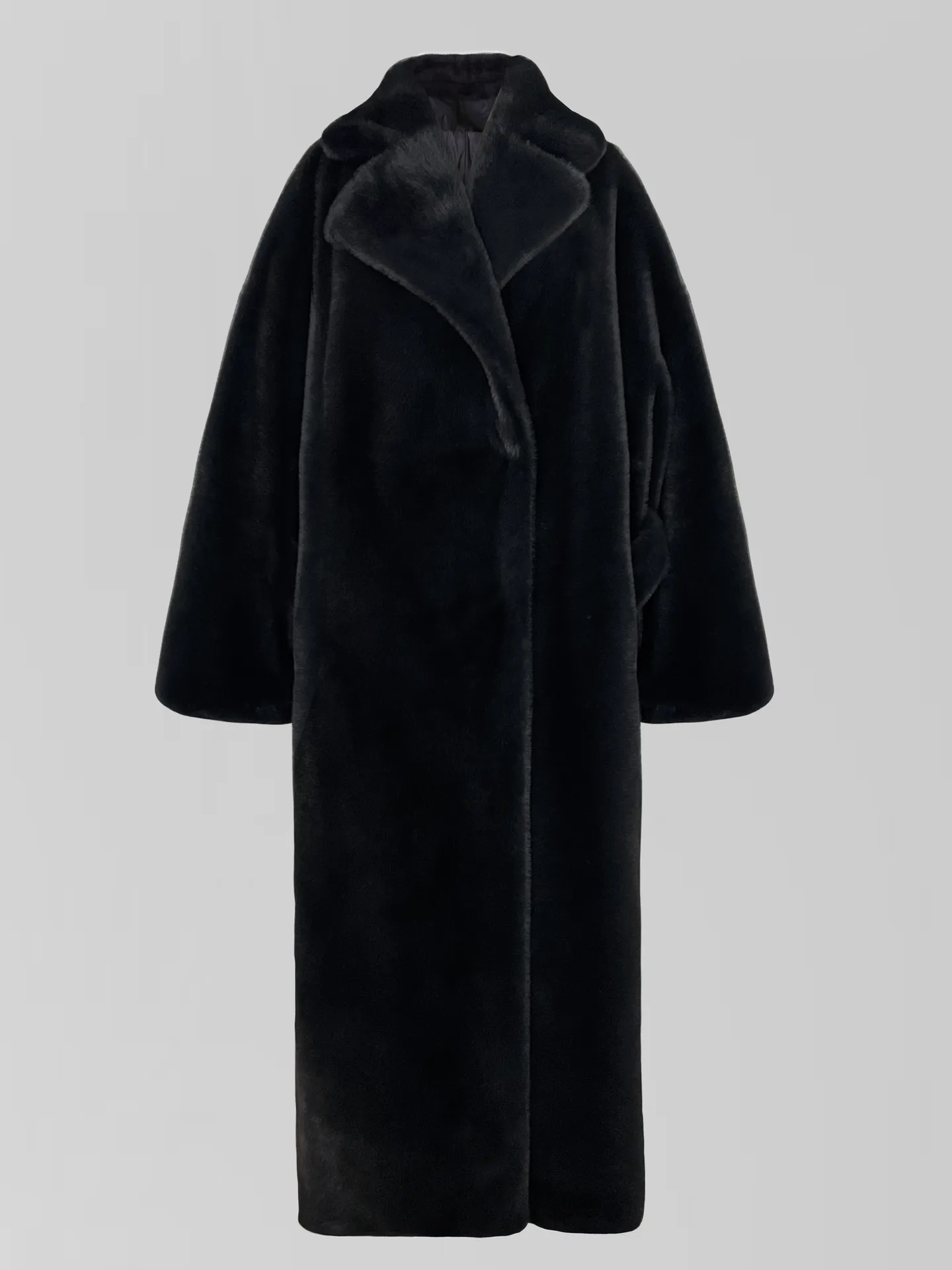 Шуба Classic Fashion 3152 со скрытыми застежками и поясом