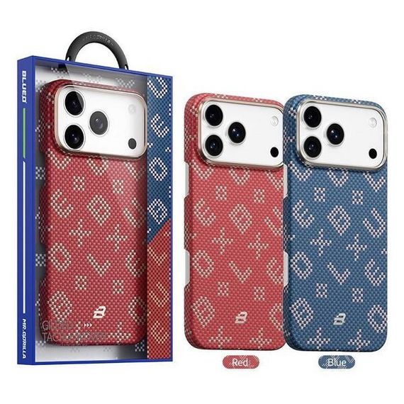 Чехол BlueO Gilded Tactile Woven Aramid Fiber Magnetic Case для iPhone 17 Pro Max Red (BL061-17promax-Red)