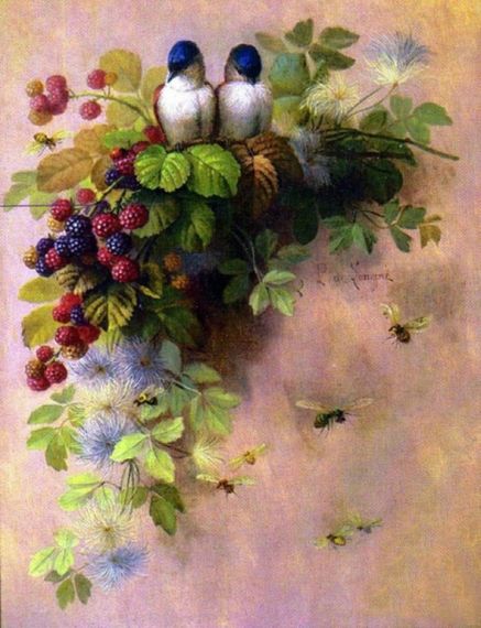 Милые птички - набор для вышивания бисером, 595