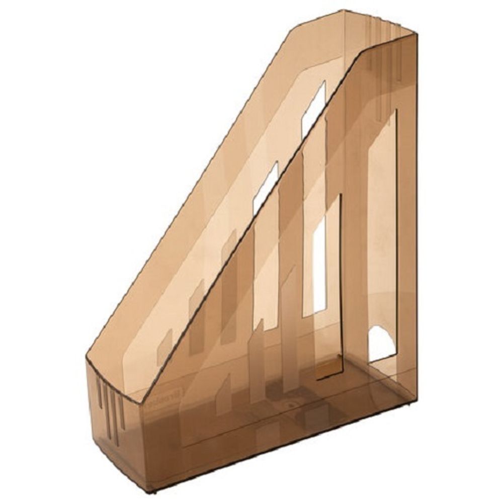 Лоток вертикальный Brauberg 85мм Contract, тонированный коричневый