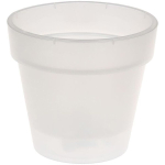 Кашпо для цветов пластиковое 2,4л d-17.5»Порто» со вставкой прозрачный