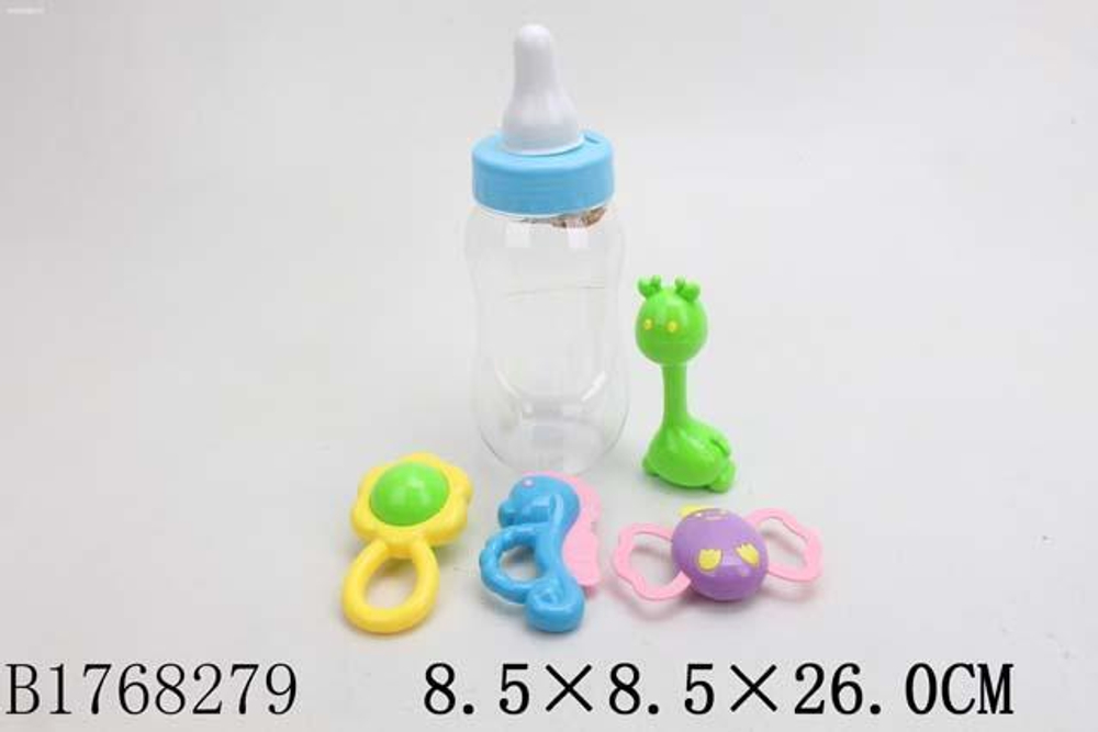 Набор погремушек 4шт, бутылочка 326-B113