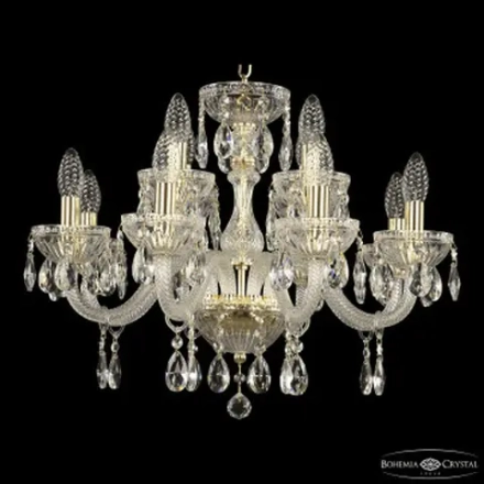 Подвесная люстра Bohemia Ivele 5417/8+4/195 G Clear/M-1G