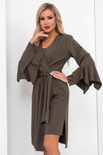 Платье Тиана (оливка/полоска)-48р-р Р11-1195/3 Nikol