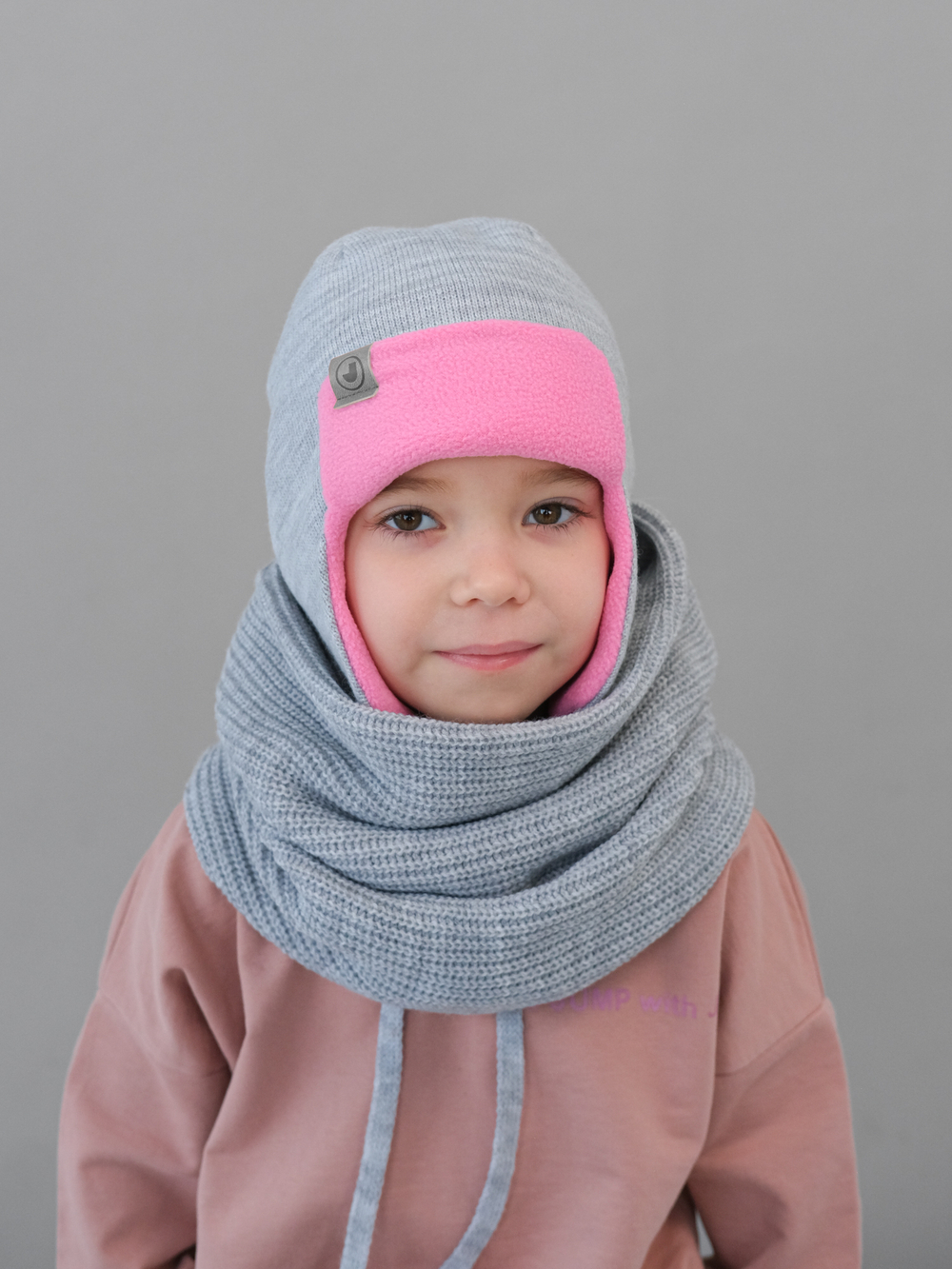 Шапка весенняя/осенняя вязаная (Жемчужно-пепельный) ТОКИ*