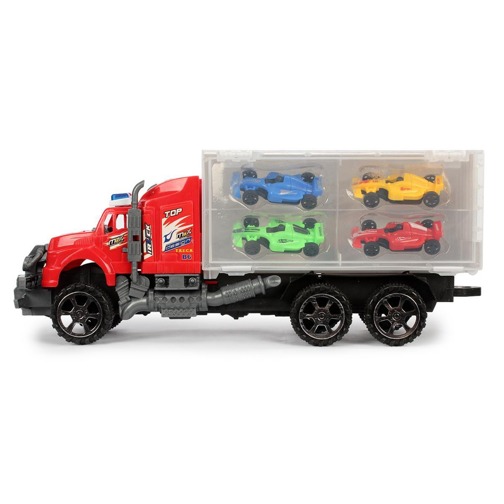 Автовоз ин. 34см + 4машины, ПК 9010-30