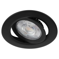 Светильник светодиодный встраиваемый ЭРА KL LED 25A-5 3K BK 5Вт 3000К круглый поворотный черный | Встраиваемые LED светильники