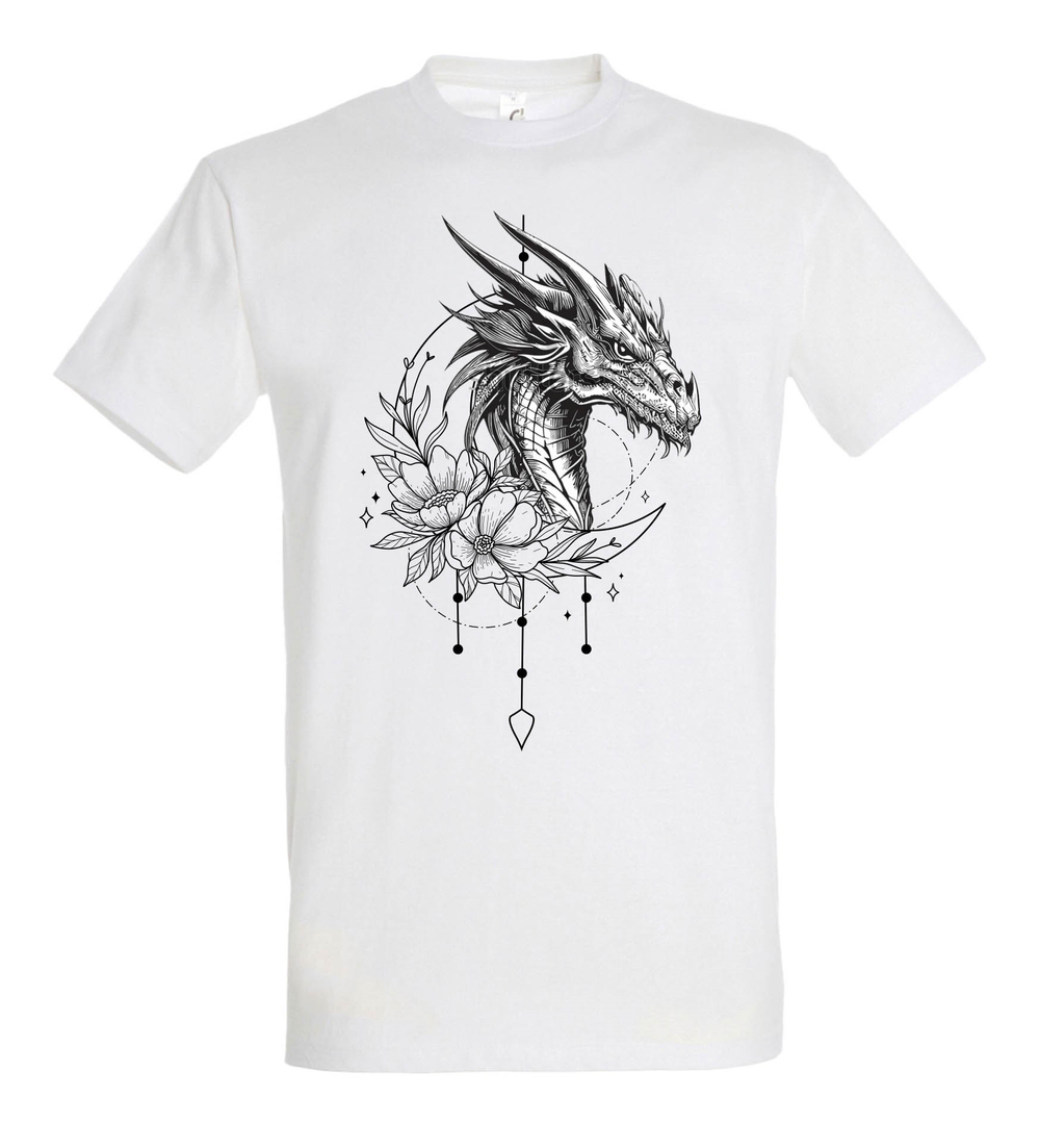 Футболка с принтом «Дракон Среброкрылый», цвет белый, р-р 52